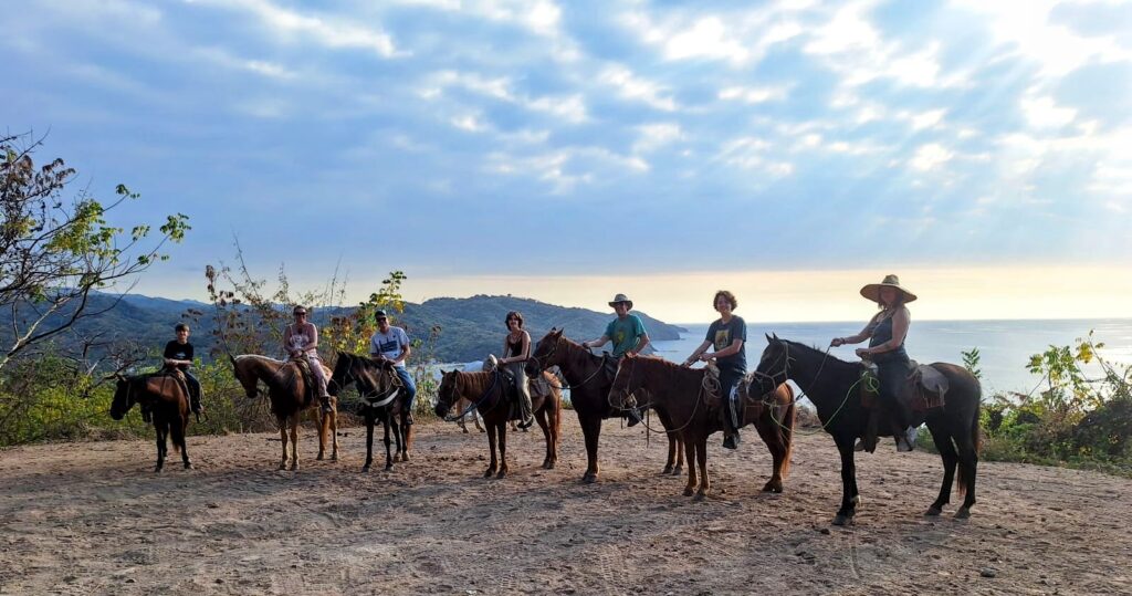 horseback riding jungle Lo De Marcos sunset