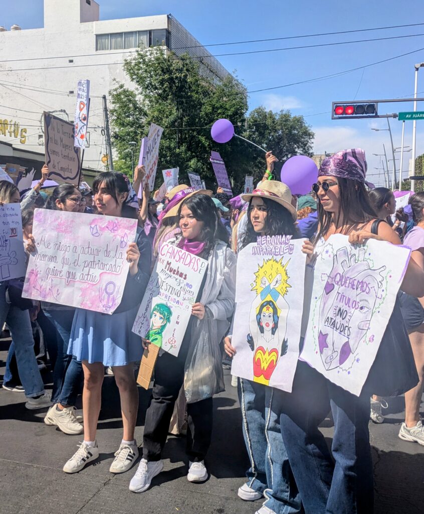 International Women's Day march Guadalajara Mexico