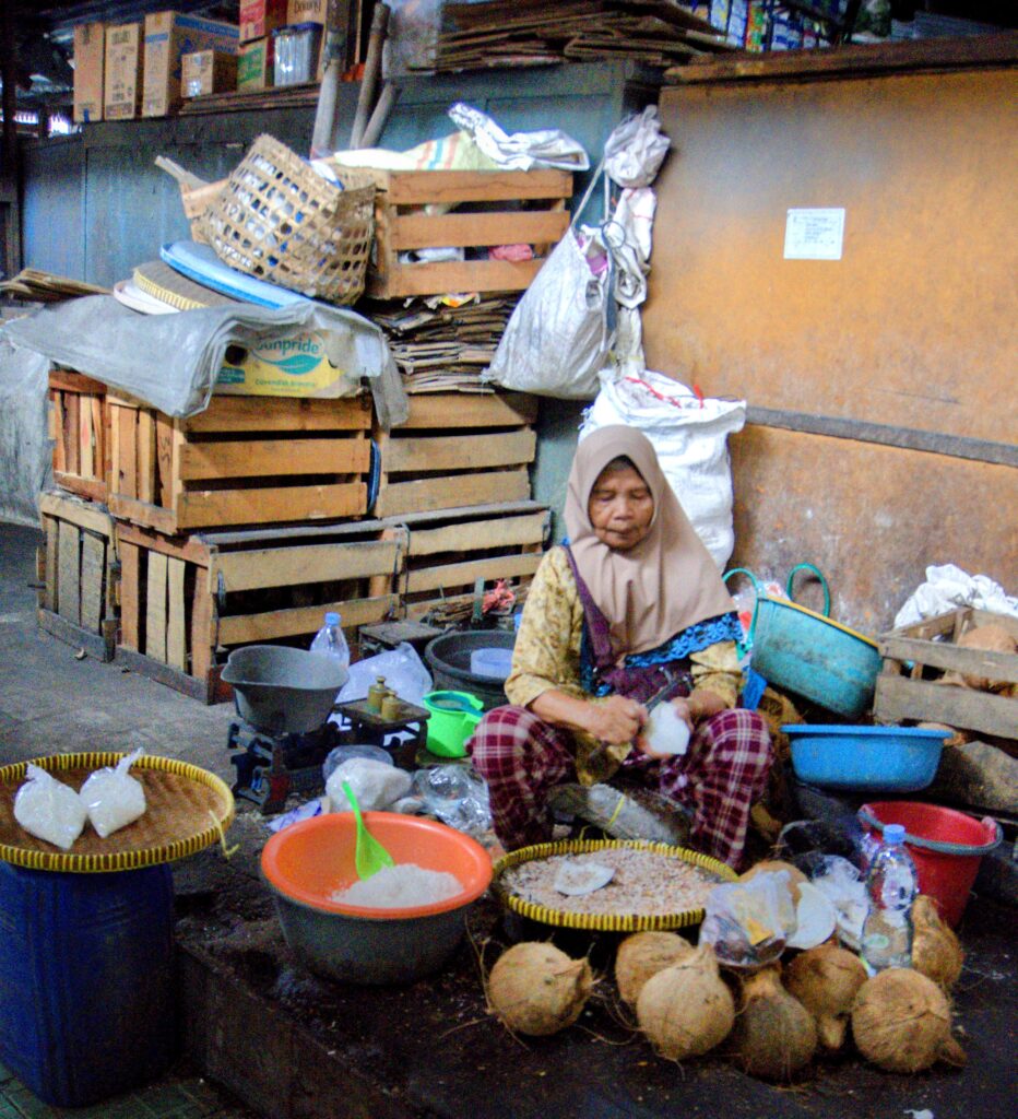 Kotagede traditional market Yogyakarta women vendors