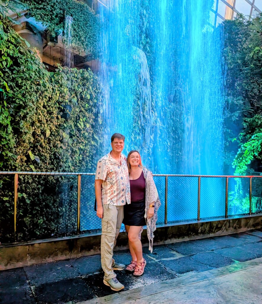 indoor waterfall Cloud Forest Singapore
