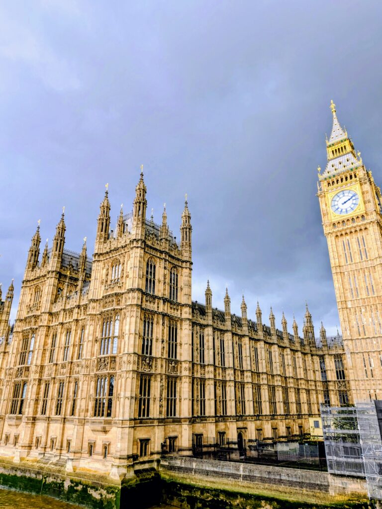 Big Ben Westminster London rainy day