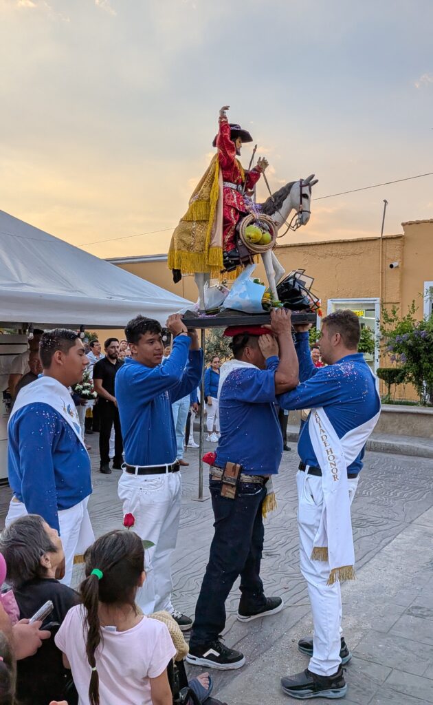 Santiago Apostol statue procession Mexico July